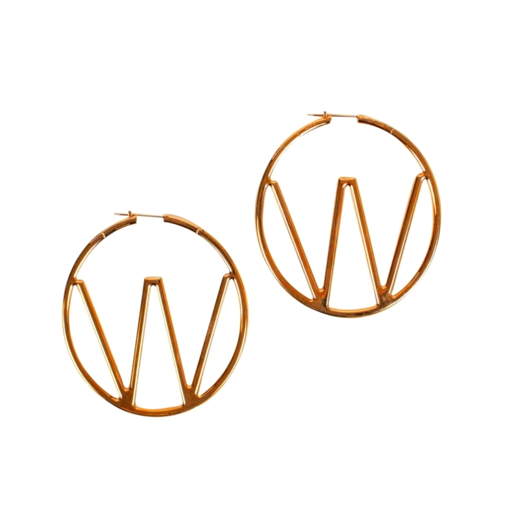 OFF-WHITE W Hoop Earring